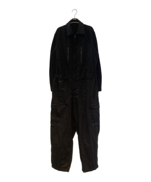 s'yte（サイト）s'yte (サイト) COTTON TWILL 6-POCKET ZIP-UP JUMPSUIT ブラック サイズ:3の古着・服飾アイテム