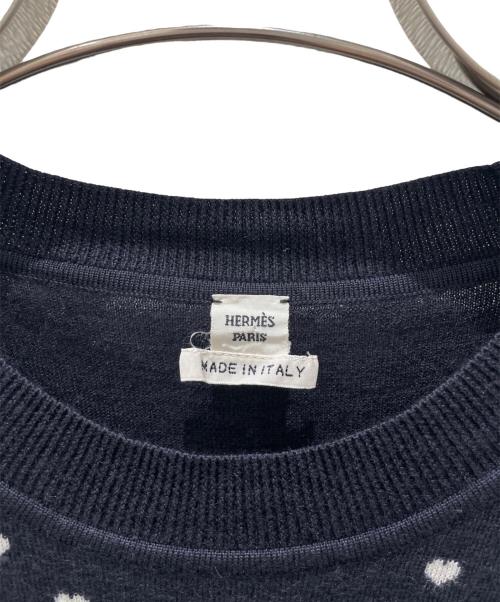 HERMES（エルメス）HERMES (エルメス) カシミヤシルクニット ネイビー サイズ:36の古着・服飾アイテム