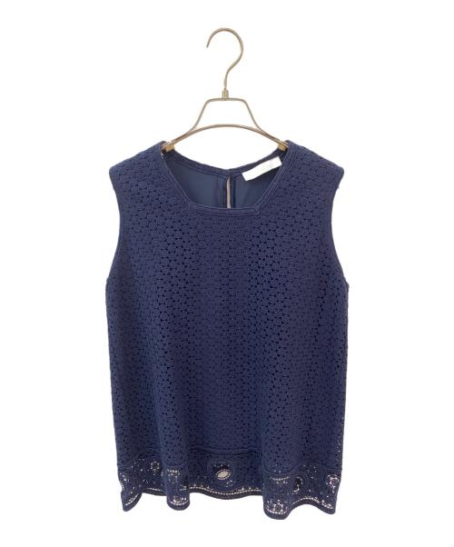 Chloe（クロエ）Chloe (クロエ) ノースリーブブラウス ネイビー サイズ:34の古着・服飾アイテム