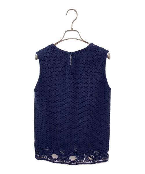 Chloe（クロエ）Chloe (クロエ) ノースリーブブラウス ネイビー サイズ:34の古着・服飾アイテム