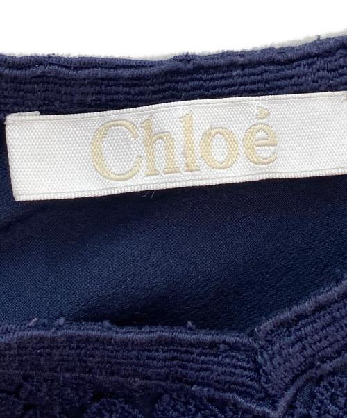 Chloe（クロエ）Chloe (クロエ) ノースリーブブラウス ネイビー サイズ:34の古着・服飾アイテム