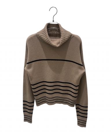 フォクシー　ニット 中古・古着通販】FOXEY (フォクシー) ハイネックボーダーニット