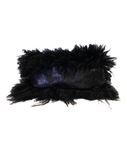 CHANEL（シャネル）CHANEL (シャネル) モンゴリアンラムファー チベット フラップ ハンドバッグ ブラックの古着・服飾アイテム