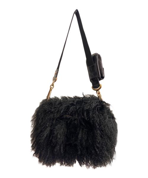 CHANEL（シャネル）CHANEL (シャネル) モンゴリアンラムファー チベット フラップ ハンドバッグ ブラックの古着・服飾アイテム