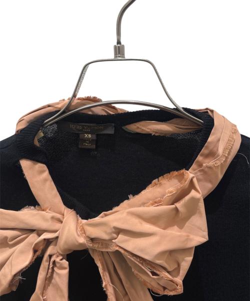 LOUIS VUITTON（ルイ ヴィトン）LOUIS VUITTON (ルイ ヴィトン) ネックデザインニット ブラック サイズ:XSの古着・服飾アイテム