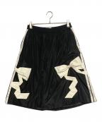 VIVIANOヴィヴィアーノ）の古着「RIBBON DETAIL SIDE LINE WIDE SHORTS」｜ブラック