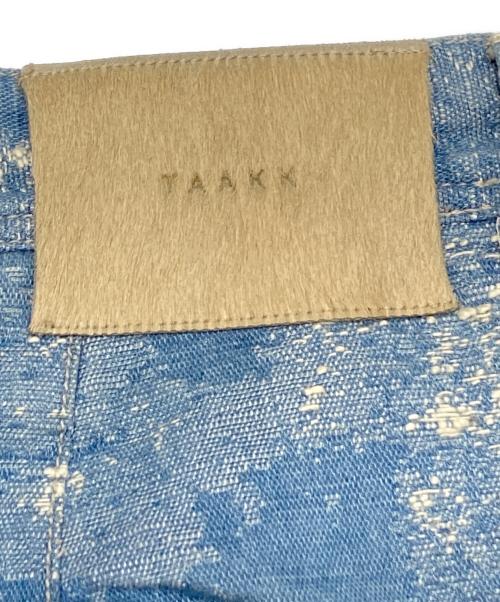 TAAKK（ターク）TAAKK (ターク) デザイントラウザーズ ジャガードデニム スカイブルー サイズ:2の古着・服飾アイテム
