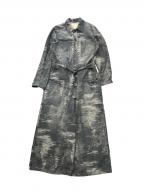 TAAKKターク）の古着「DENIM JUMPSUIT indigo bleach」｜グレー