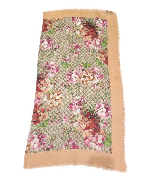 GUCCI（グッチ）GUCCI (グッチ) GG ブルームス ショール ピンクの古着・服飾アイテム