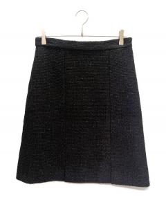 シャネル　スカート　size34(XS相当) ブラック系 ココマーク 中古・古着通販】CHANEL (シャネル) ウエストココマークツイード
