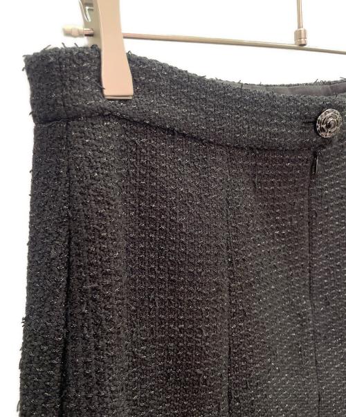 CHANEL（シャネル）CHANEL (シャネル) ツイードスカート ブラック サイズ:38の古着・服飾アイテム