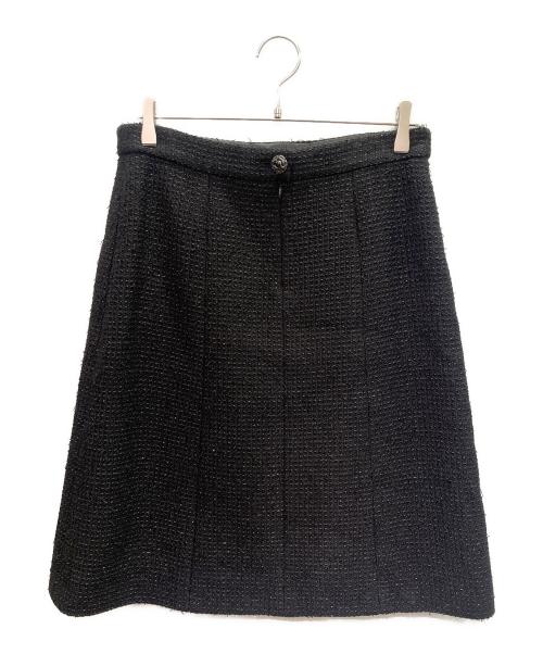 CHANEL（シャネル）CHANEL (シャネル) ツイードスカート ブラック サイズ:38の古着・服飾アイテム