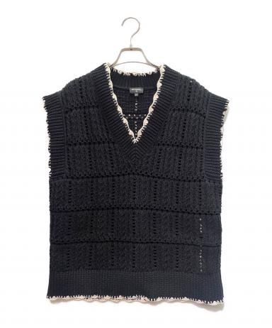 中古・古着通販】CHANEL (シャネル) ニットベスト ブラック サイズ:38