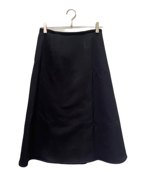 HERMES（エルメス）HERMES (エルメス) Aライン ウールサイドジップ スカート ブラック サイズ:36の古着・服飾アイテム