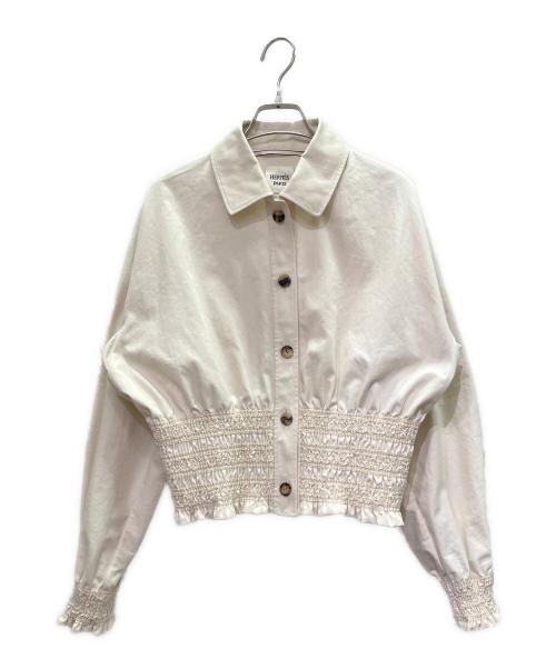 HERMES（エルメス）HERMES (エルメス) Veste taille brodee a smocks/テール ブロデ ア スモック ベージュ サイズ:40の古着・服飾アイテム