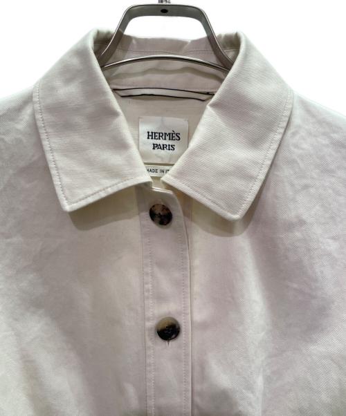 HERMES（エルメス）HERMES (エルメス) Veste taille brodee a smocks/テール ブロデ ア スモック ベージュ サイズ:40の古着・服飾アイテム