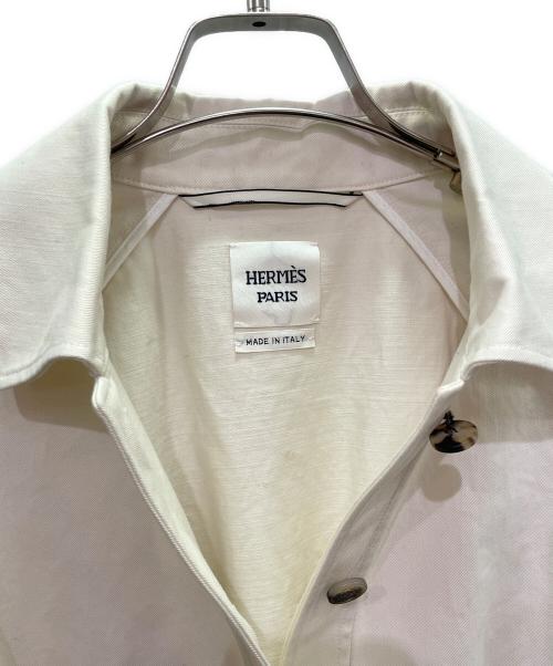 HERMES（エルメス）HERMES (エルメス) Veste taille brodee a smocks/テール ブロデ ア スモック ベージュ サイズ:40の古着・服飾アイテム