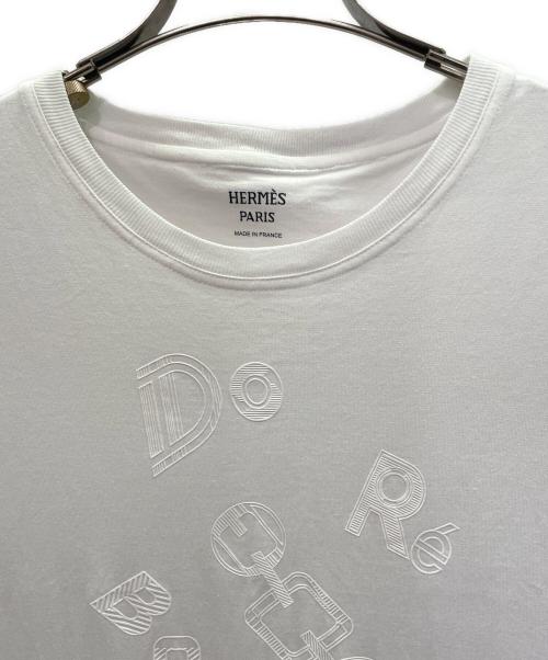 HERMES（エルメス）HERMES (エルメス) 23AW Do Re Boucles Dress ド・レ・ブークル ワンピース/3H4506DL ホワイト サイズ:36の古着・服飾アイテム