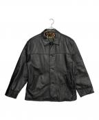 Schott×SUPREMEショット×シュプリーム）の古着「LeopardLeather Jacket」｜ブラック