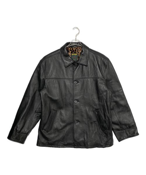 Schott（ショット）Schott (ショット) SUPREME (シュプリーム) LeopardLeather Jacket ブラック サイズ:XLの古着・服飾アイテム