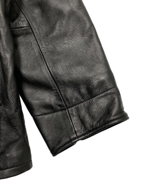 Schott（ショット）Schott (ショット) SUPREME (シュプリーム) LeopardLeather Jacket ブラック サイズ:XLの古着・服飾アイテム