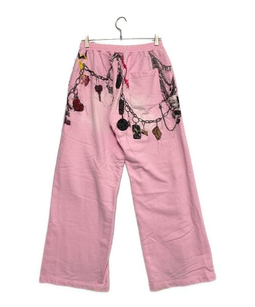 doublet（ダブレット）doublet (ダブレット) EMBROIDERED CHAIN TRACK PANTS ピンク サイズ:Mの古着・服飾アイテム