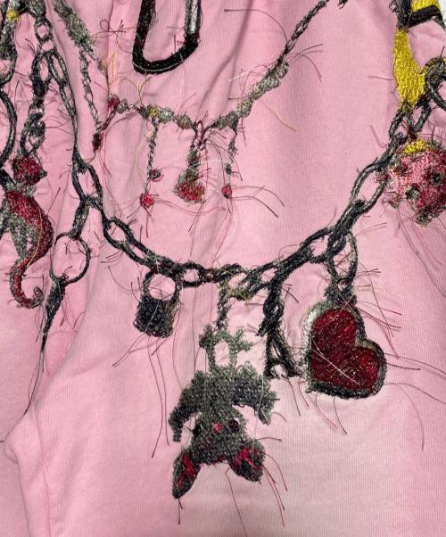doublet（ダブレット）doublet (ダブレット) EMBROIDERED CHAIN TRACK PANTS ピンク サイズ:Mの古着・服飾アイテム