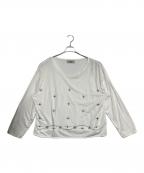 DAIRIKUダイリク）の古着「Waist Studs Wide-Neck Tee」｜ホワイト