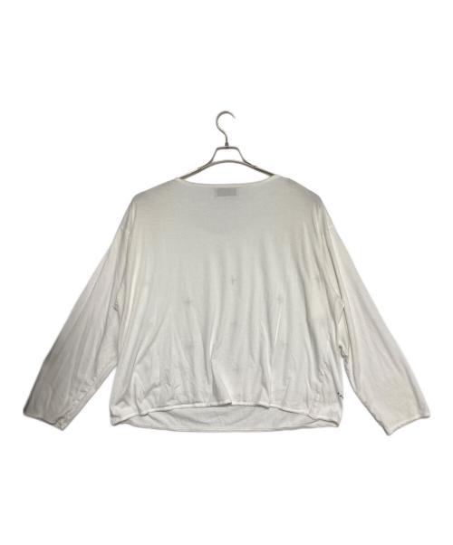 DAIRIKU（ダイリク）DAIRIKU (ダイリク) Waist Studs Wide-Neck Tee ホワイト サイズ:Lの古着・服飾アイテム