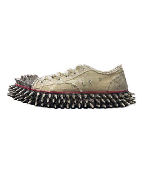 doublet（ダブレット）doublet (ダブレット) DIRTY SPIKE TOE CAP CANVASSNEAKER アイボリー サイズ:27の古着・服飾アイテム