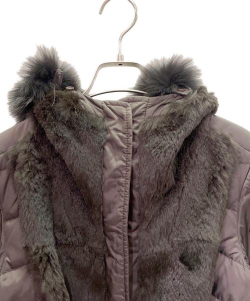 'S Max Mara（エスマックスマーラ）'S Max Mara (エスマックスマーラ) ファー付リバーシブルジャケット/ダウンジャケット ブラウン サイズ:40（IJ）の古着・服飾アイテム