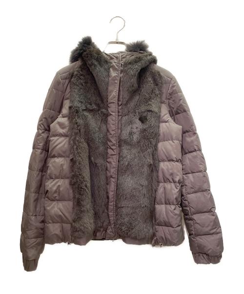 'S Max Mara（エスマックスマーラ）'S Max Mara (エスマックスマーラ) ファー付リバーシブルジャケット/ダウンジャケット ブラウン サイズ:40（IJ）の古着・服飾アイテム