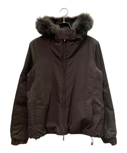 'S Max Mara（エスマックスマーラ）'S Max Mara (エスマックスマーラ) ファー付リバーシブルジャケット/ダウンジャケット ブラウン サイズ:40（IJ）の古着・服飾アイテム