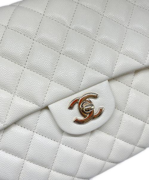 CHANEL（シャネル）CHANEL (シャネル) キャビアスキン クラッチバッグ ホワイトの古着・服飾アイテム