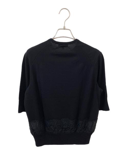 DRAWER（ドゥロワー）DRAWER (ドゥロワー) 半袖ニット ブラック サイズ:1の古着・服飾アイテム