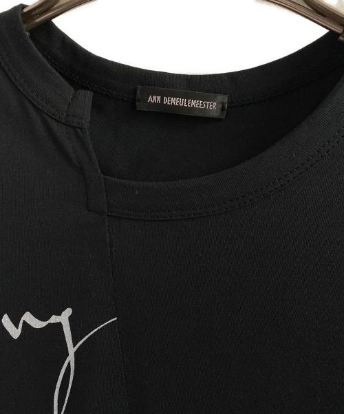 ANN DEMEULEMEESTER（アンドゥムルメステール）ANN DEMEULEMEESTER (アンドゥムルメステール) 半袖カットソー ブラック サイズ:Sの古着・服飾アイテム