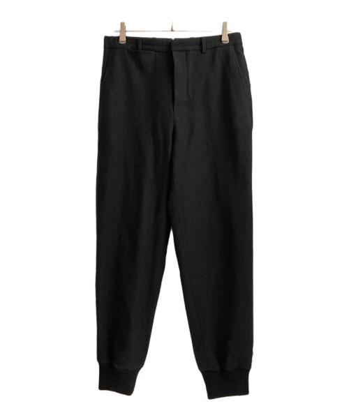 ANN DEMEULEMEESTER（アンドゥムルメステール）ANN DEMEULEMEESTER (アンドゥムルメステール) リブウールパンツ ブラック サイズ:36の古着・服飾アイテム