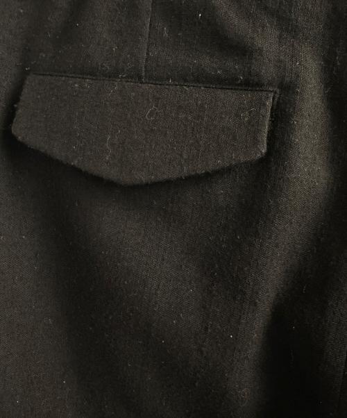 ANN DEMEULEMEESTER（アンドゥムルメステール）ANN DEMEULEMEESTER (アンドゥムルメステール) リブウールパンツ ブラック サイズ:36の古着・服飾アイテム
