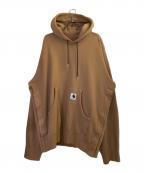 sacai×CarHarttサカイ×カーハート）の古着「ワークインプログレス スウェットパーカー」｜ベージュ