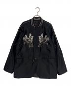 TAAKKターク）の古着「BACK EMBROIDERY JACKET」｜ブラック
