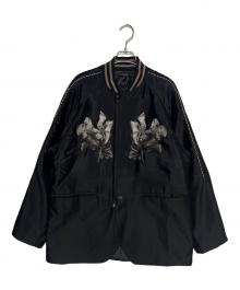 TAAKK（ターク）の古着「BACK EMBROIDERY JACKET」｜ブラック