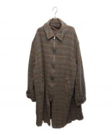UNDERCOVER（アンダーカバー）の古着「縮絨ウールジップアップステンカラーコート」｜グリーン