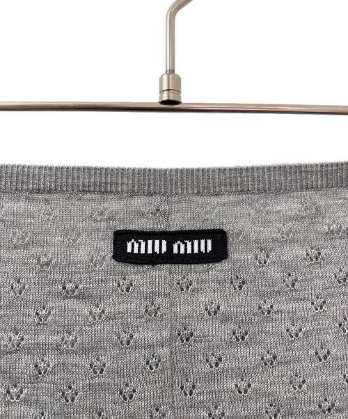 MIU MIU（ミュウミュウ）MIU MIU (ミュウミュウ) カシミヤシルクショーツ グレー サイズ:36 未使用品の古着・服飾アイテム