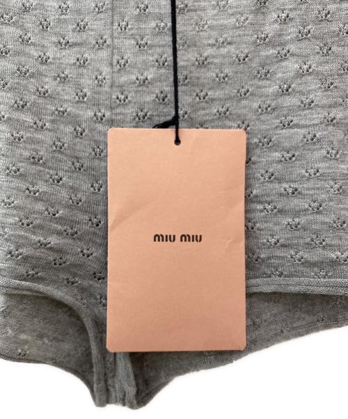 MIU MIU（ミュウミュウ）MIU MIU (ミュウミュウ) カシミヤシルクショーツ グレー サイズ:36 未使用品の古着・服飾アイテム