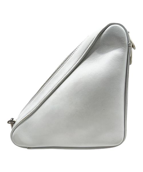 BALENCIAGA（バレンシアガ）BALENCIAGA (バレンシアガ) Triangle Logo Chain Shoulder Bag/トライアングルロゴチェーンショルダーバッグ ホワイトの古着・服飾アイテム