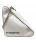 BALENCIAGA（バレンシアガ）の古着「Triangle Logo Chain Shoulder Bag/トライアングルロゴチェーンショルダーバッグ」｜ホワイト