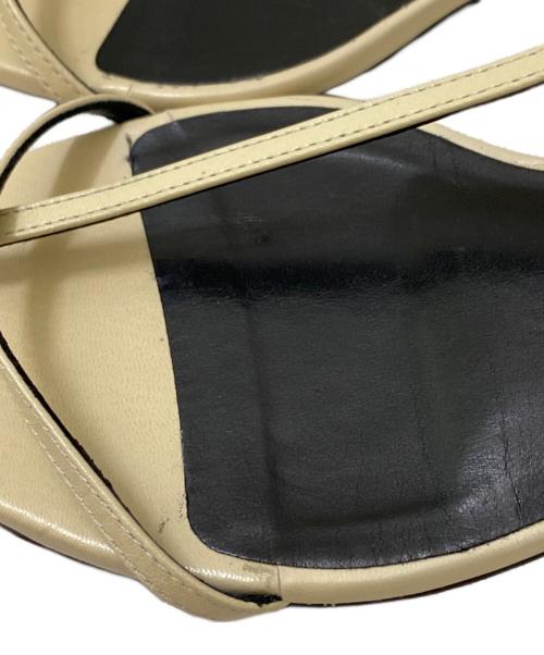 JIL SANDER（ジルサンダー）JIL SANDER (ジルサンダー) ポンテッドトゥ フラットサンダル ベージュ サイズ:38　1/2の古着・服飾アイテム