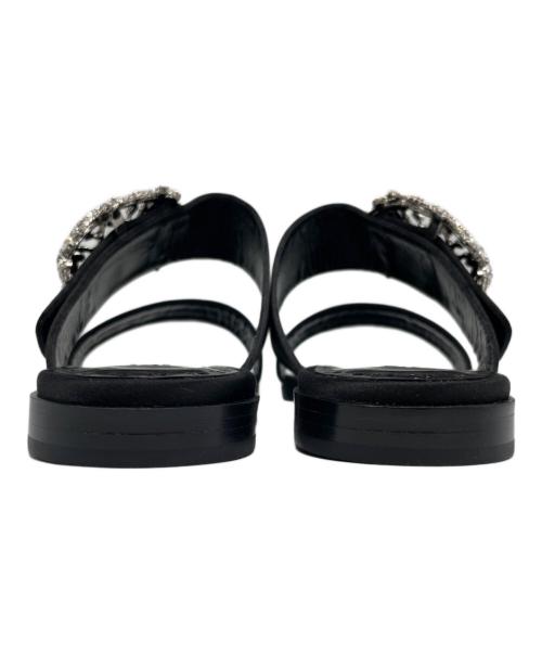 Manolo Blahnik（マノロブラニク）Manolo Blahnik (マノロブラニク) TITUBAFLAT JEWEL ブラック サイズ:37.0の古着・服飾アイテム