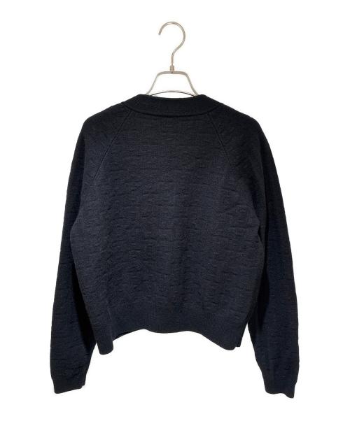 HERMES（エルメス）HERMES (エルメス) Hジャガード ニットカーディガン ブラック サイズ:34の古着・服飾アイテム
