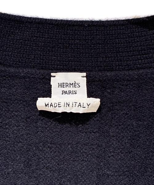 HERMES（エルメス）HERMES (エルメス) Hジャガード ニットカーディガン ブラック サイズ:34の古着・服飾アイテム